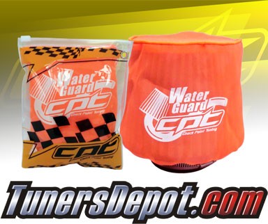 CPT Universal Water Guard Short Ram Cold Air Intake Pre-Filter Air Filter Cover (Neon Orange) - Small