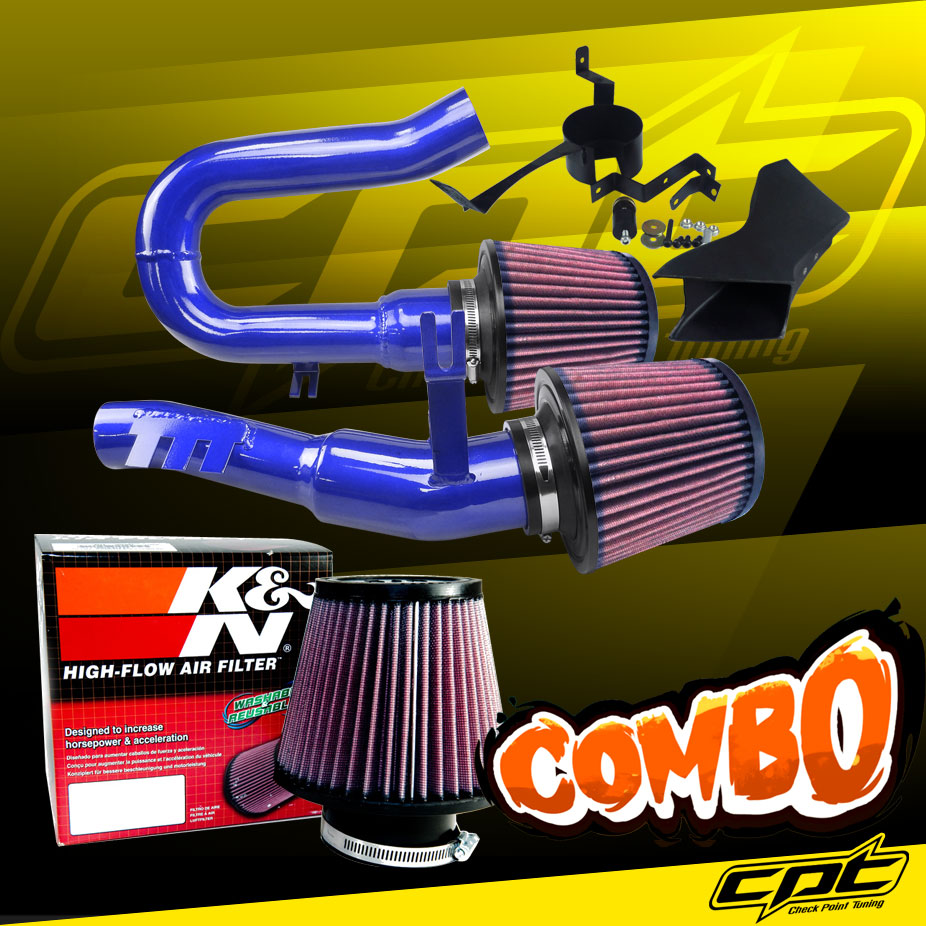 K&N® Air Filter + CPT® Cold Air Intake System (Blue) - 07-10 BMW 335i 3.0L L6 E90/E92/E93