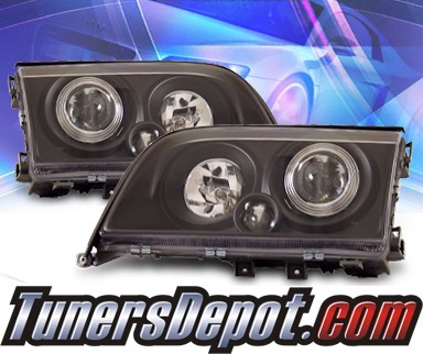 KS Halo Projector Headlights Black 9299 MercedesBenz S420 W140