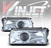 WINJET® Halo Projector Fog Light Kit (Clear) - 96-99 BMW 328is Convertible E36 3 Series (OEM Replacement Only)