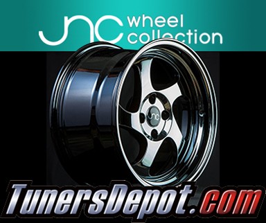JNC Wheels - 15&quto; JNC034 Black Chrome Rim - 4x100 - 15x8.25 inch (1 Single Wheel Only)