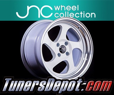 JNC Wheels - 16&quto; JNC034 White Machined Lip Rim - 4x100 - 16x8 inch (1 Single Wheel Only)