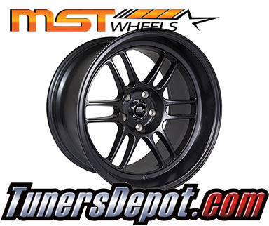 MST Wheels Suzuka (Set of 4) - Universal 17x9.5 Matte Black (5x114.3, ET+20)