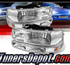 TD® Crystal Headlights + Bumper Lights Set (Chrome) - 01-02 Chevy Silverado 3500